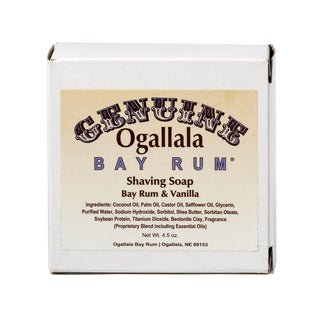 Ogallala Bay Rum and Vanilla Shaving Soap Shaving Soap Ogallala Bay Rum 