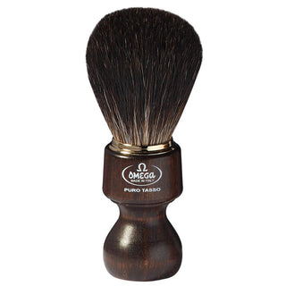 Omega 6126 Pure Badger Shaving Brush, Ovangkol Wood Handle Badger Bristles Shaving Brush Omega 