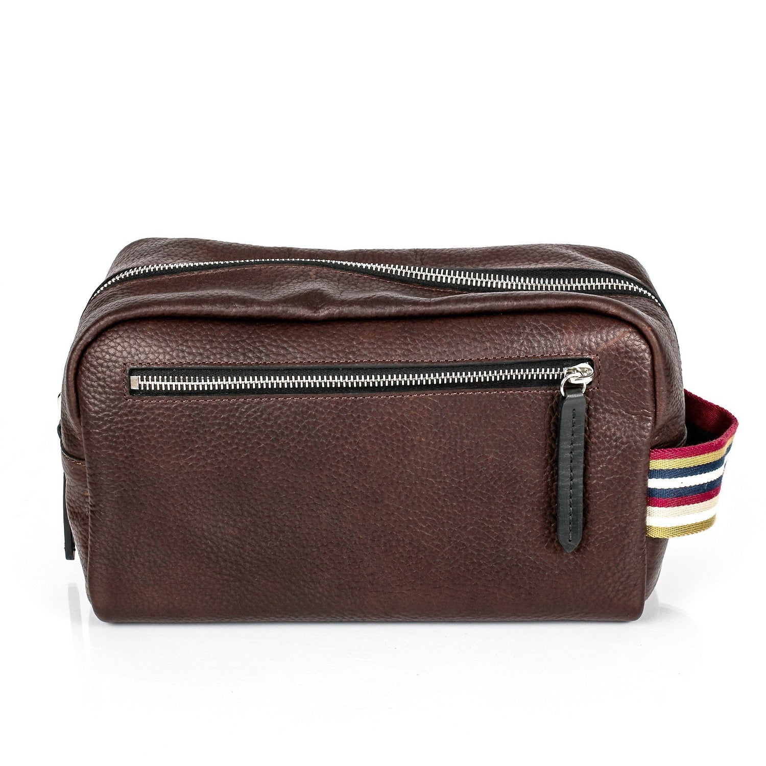 Pittards Dopp Kit, Attacama Leather Grooming Travel Case Pittards Tobago Brown