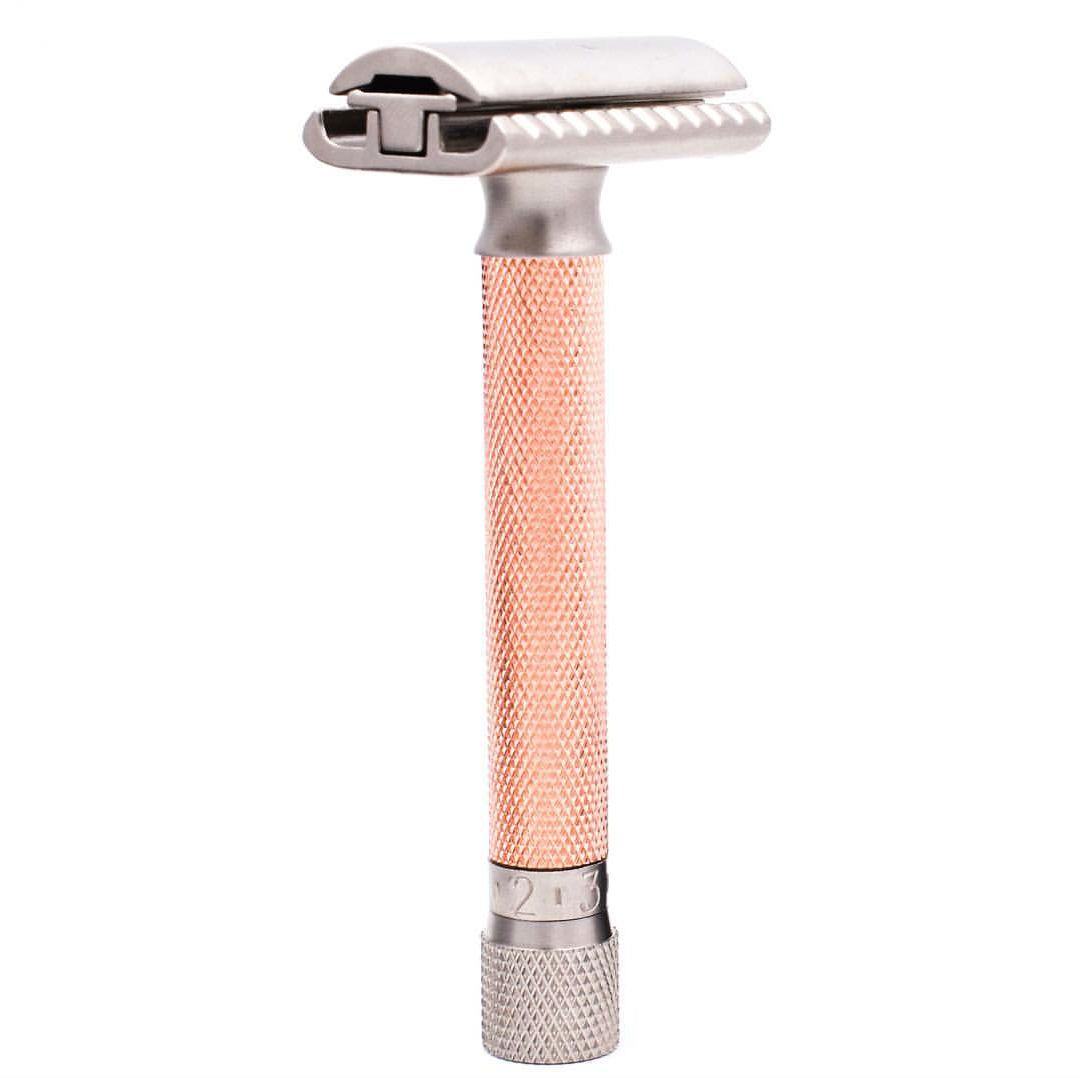 Parker Variant Adjustable Double Edge Safety Razor Double Edge Safety Razor Parker Razors Rose Gold