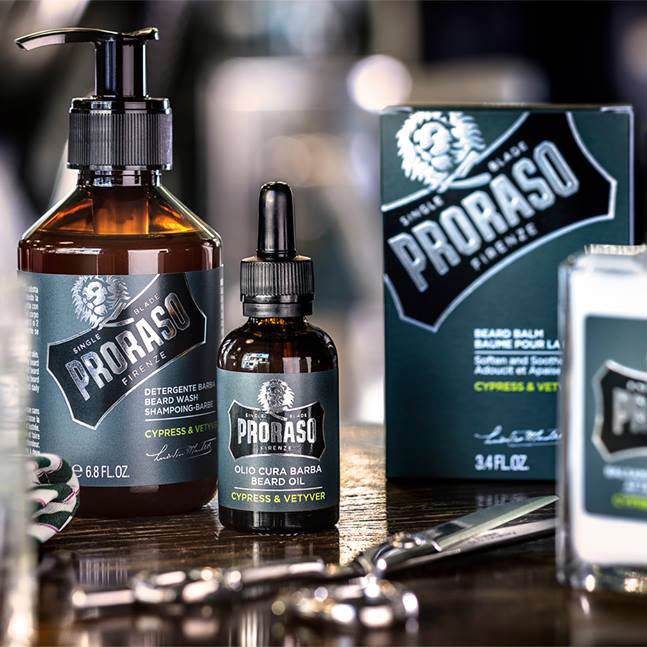 Proraso Beard Shampoo, Cypress & Vetyver Beard Wash Proraso