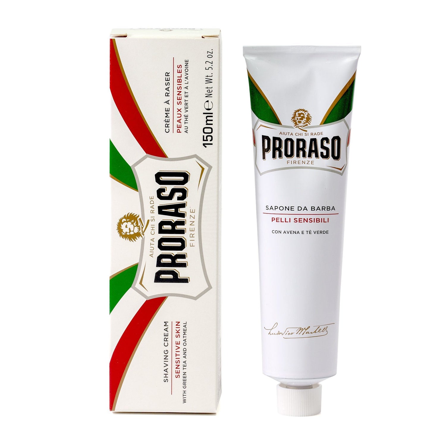 Proraso White Shaving Cream with Green Tea and Oatmeal Shaving Cream Proraso