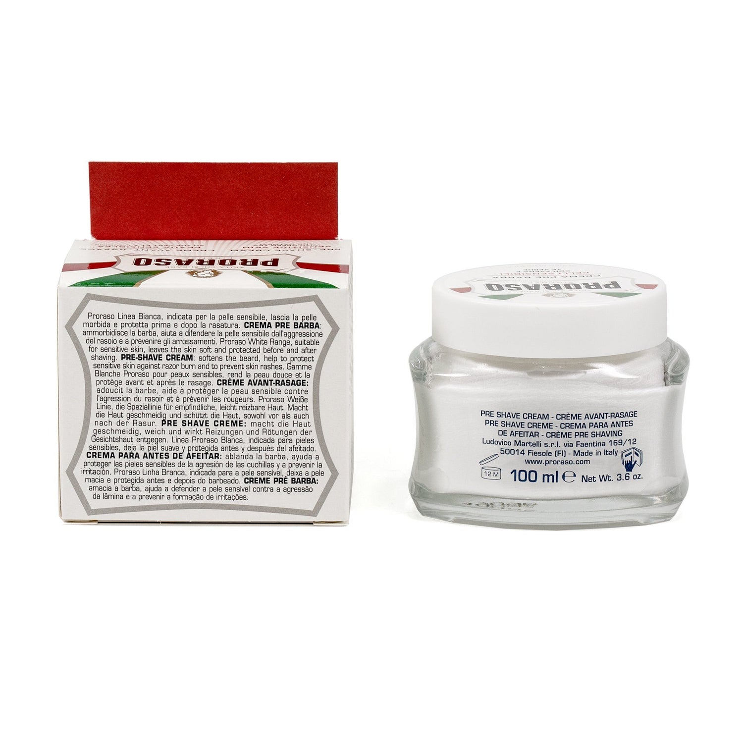 Proraso White Anti-Irritation Pre-Post Shaving Cream for Sensitive Skin Aftershave Remedies Proraso