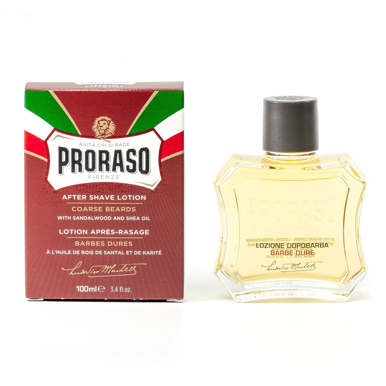 Proraso Red After Shave Lotion with Sandalwood and Shea Butter Aftershave Proraso
