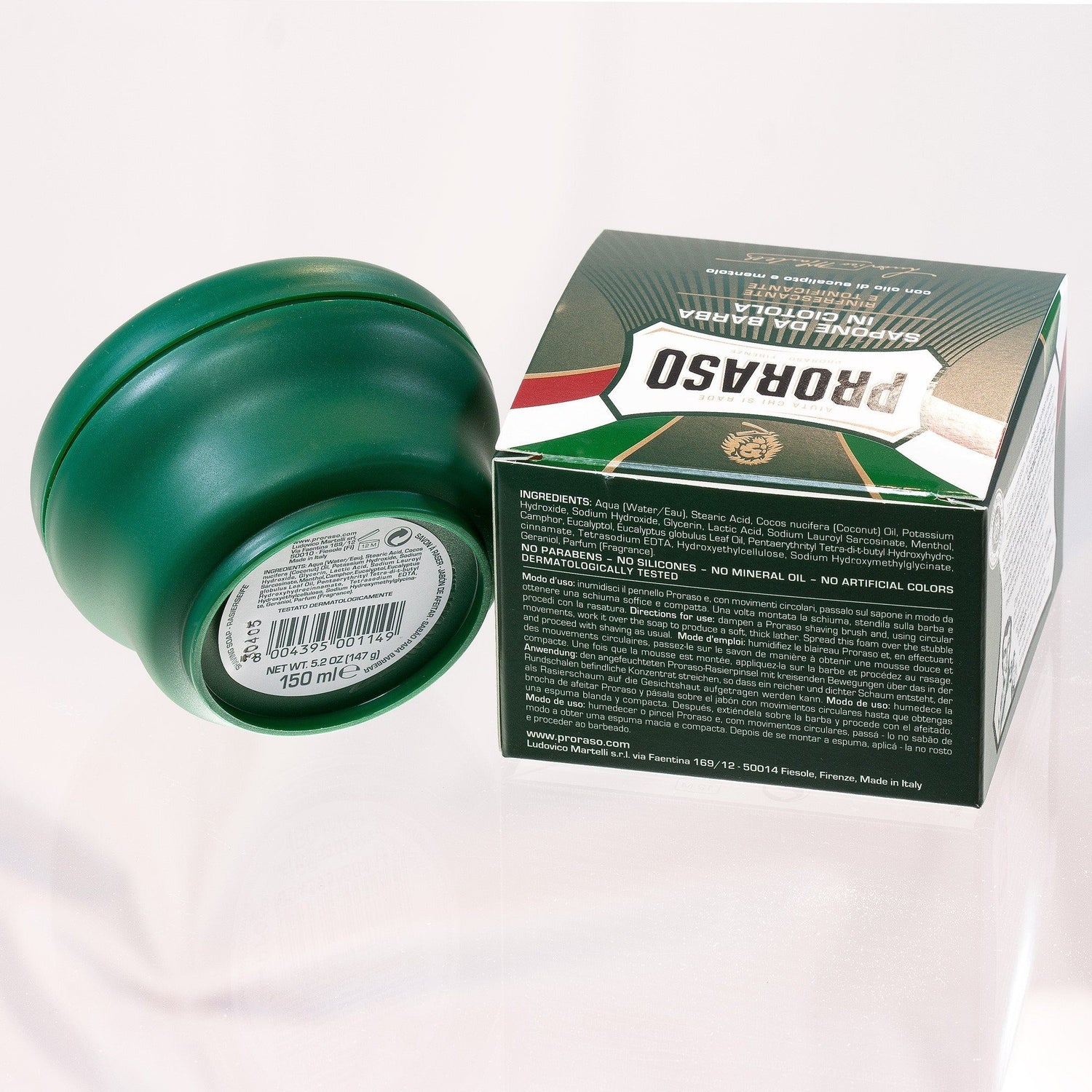 Proraso Green Shaving Soap with Eucalyptus and Menthol Shaving Soap Proraso