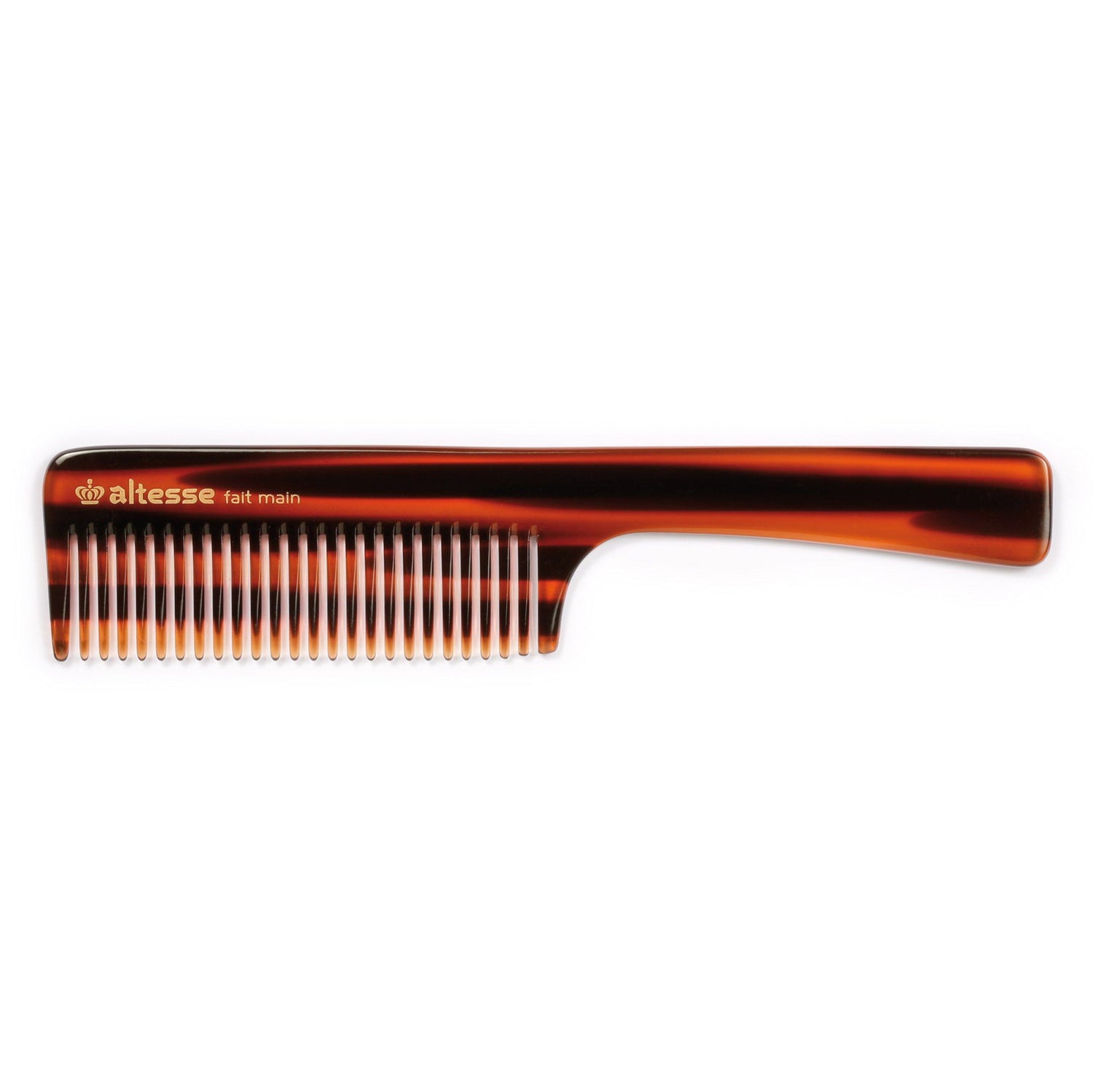 Altesse Handmade Fine-Tooth Comb with Handle, Square Comb Altesse