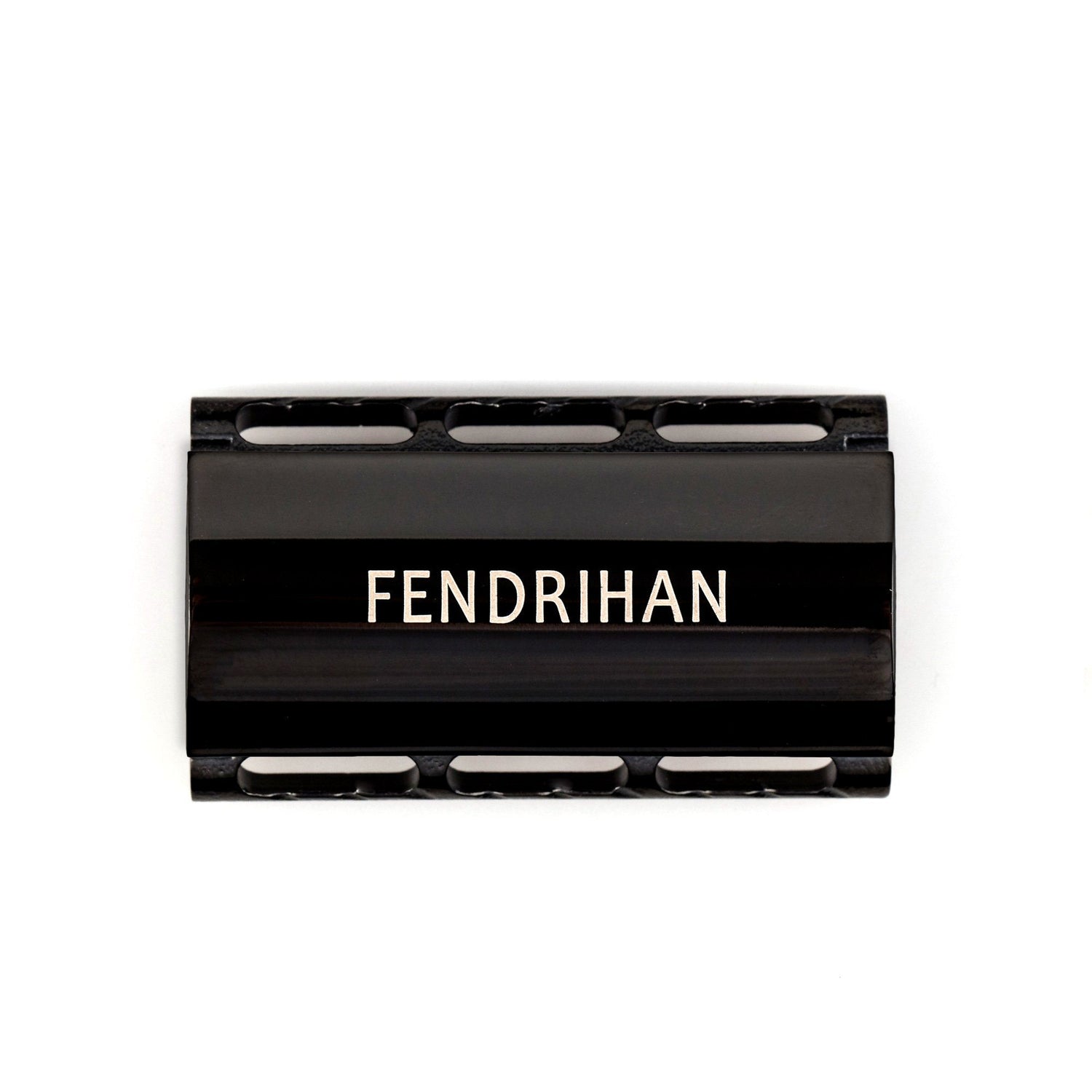 Fendrihan Stainless Steel Closed Comb Safety Razor Head with Black PVD Coating, Glossy Double Edge Safety Razor Head Fendrihan