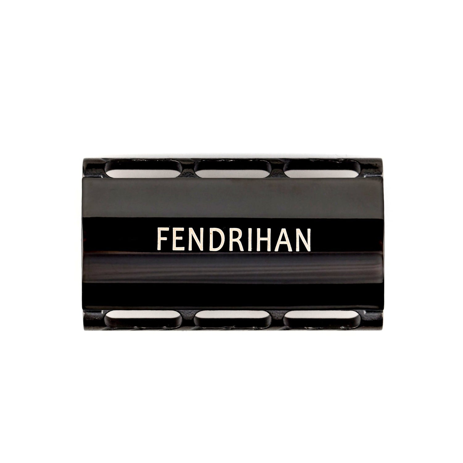 Fendrihan Stainless Steel Safety Razor with Black Polished PVD Coated Head, Limited Edition Double Edge Safety Razor Head Fendrihan
