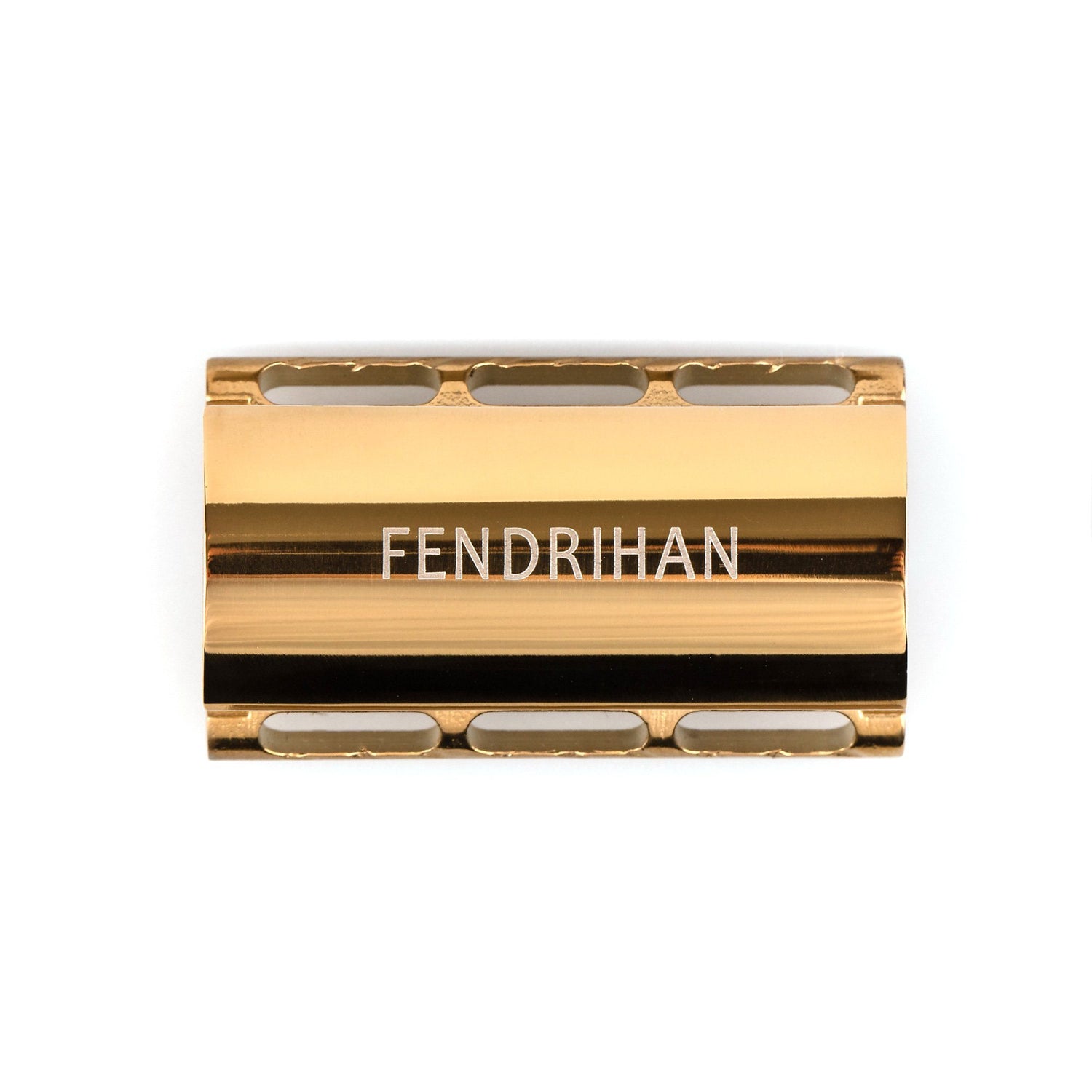 Fendrihan Stainless Steel Safety Razor with Gold PVD Coated Head, Limited Edition Double Edge Safety Razor Head Fendrihan