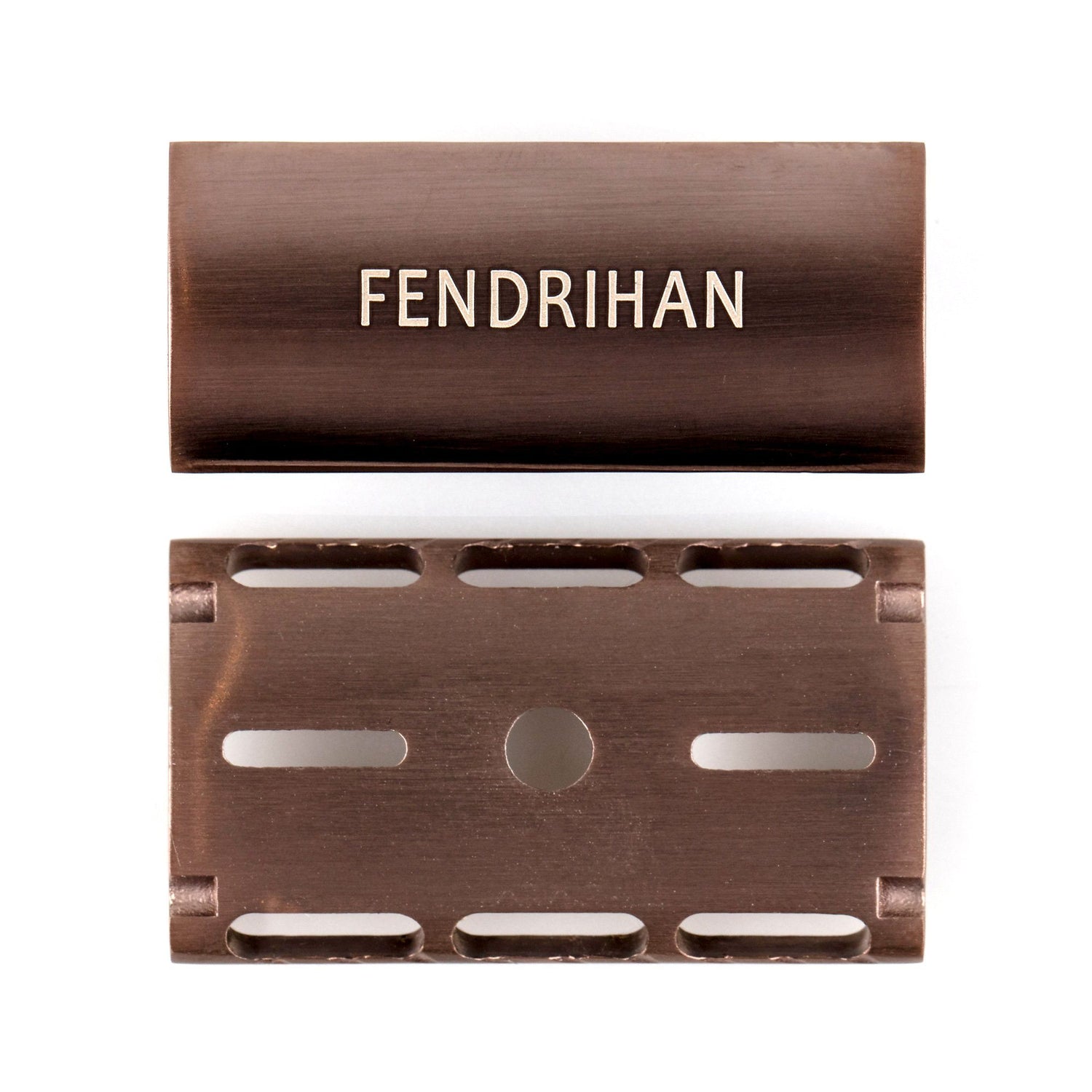 Fendrihan Stainless Steel Safety Razor with Bronze PVD Coated Head, Limited Edition Double Edge Safety Razor Head Fendrihan