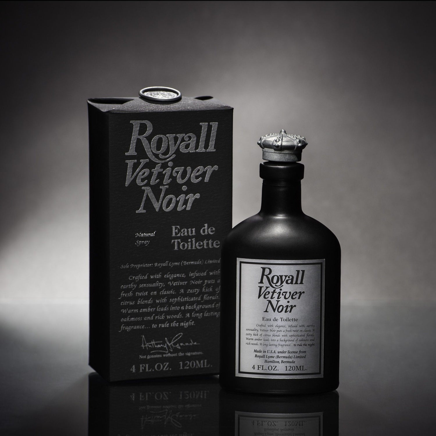 Royall Vetiver Noir Eau de Toilette, 4 oz Natural Spray Men's Fragrance Royall Lyme Bermuda