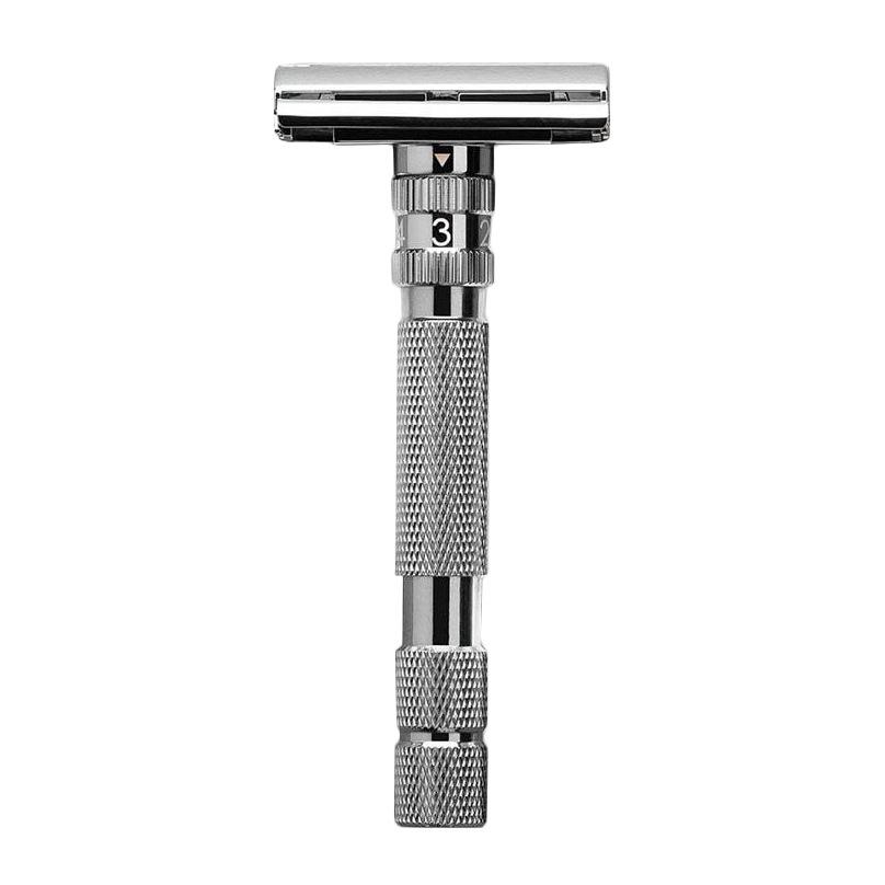 Rockwell Model T Adjustable Butterfly Safety Razor Double Edge Safety Razor Rockwell Gunmetal Chrome