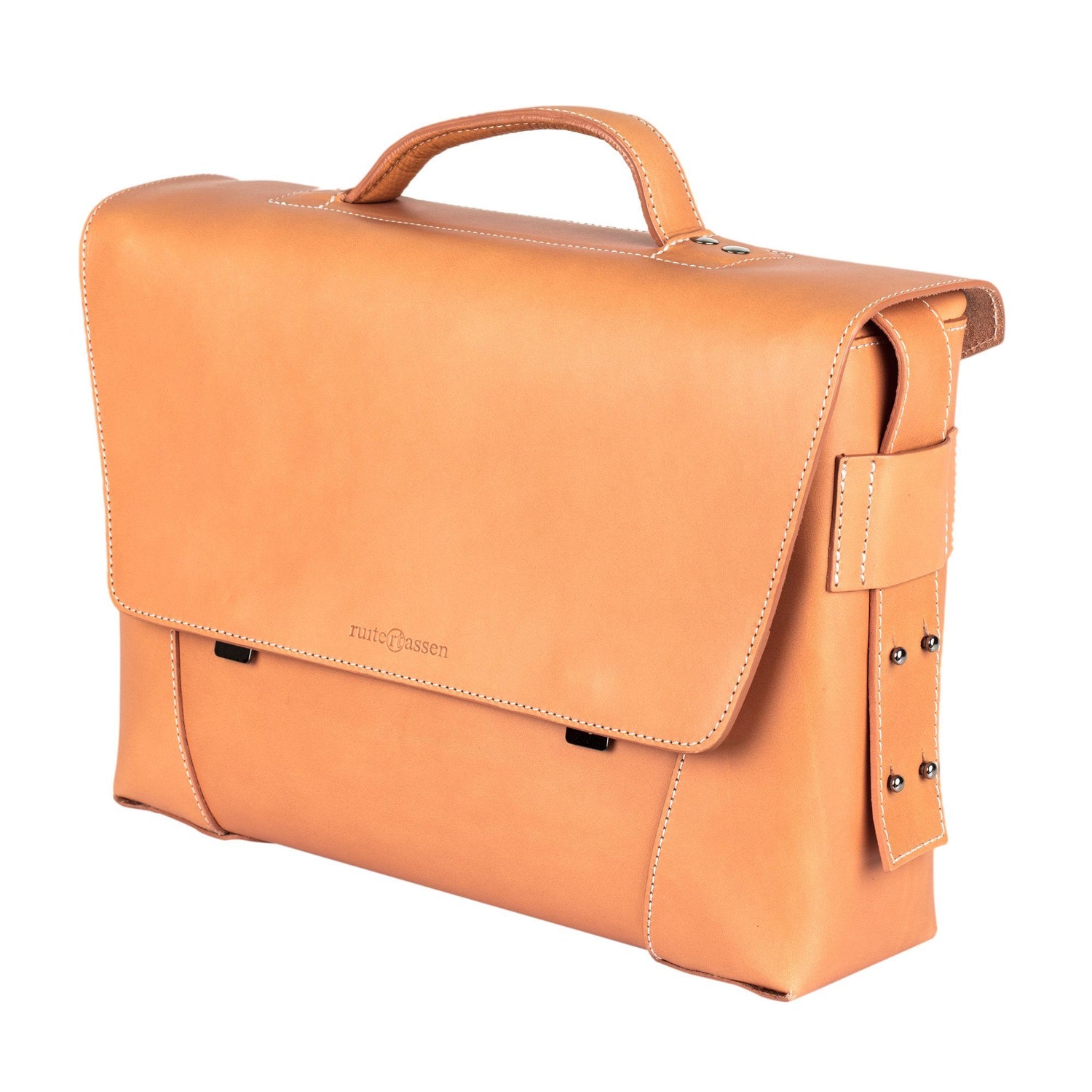 Ruitertassen Classic 2177 Leather Messenger Bag, Natural Leather Briefcase Ruitertassen
