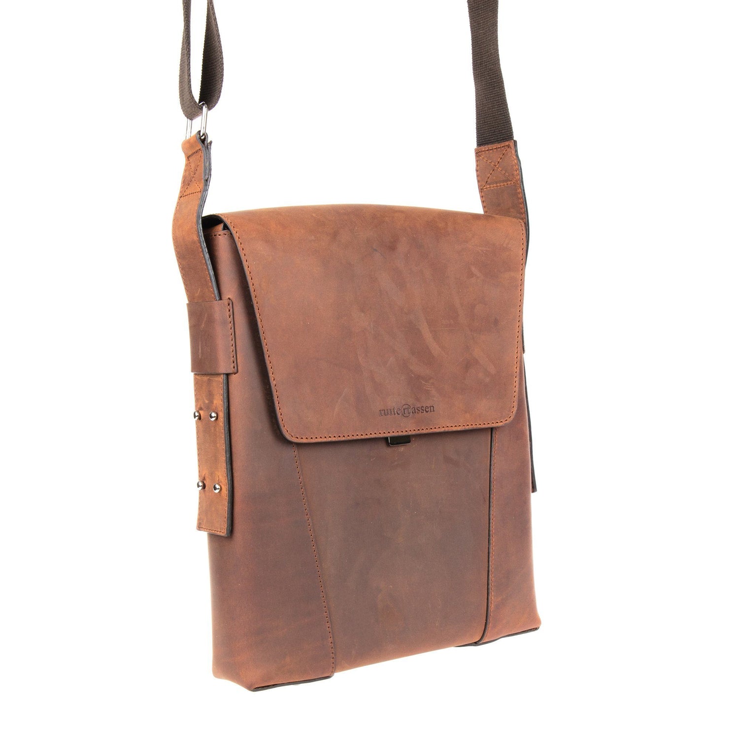 Ruitertassen Classic 2175 Leather Shoulder Bag, Ranger Brown Leather Messenger Bag Ruitertassen