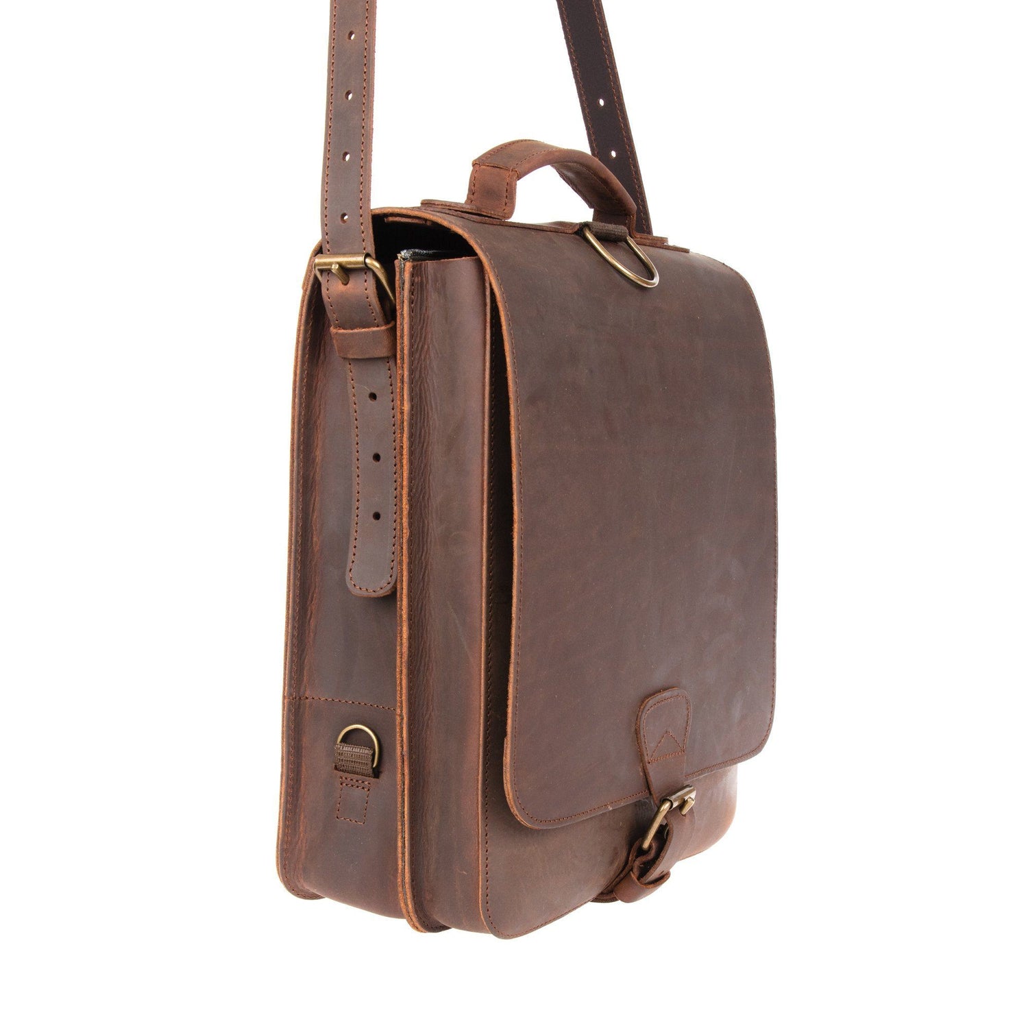 Ruitertassen Classic 2526 Leather Shoulder Bag, Ranger Brown Leather Messenger Bag Ruitertassen