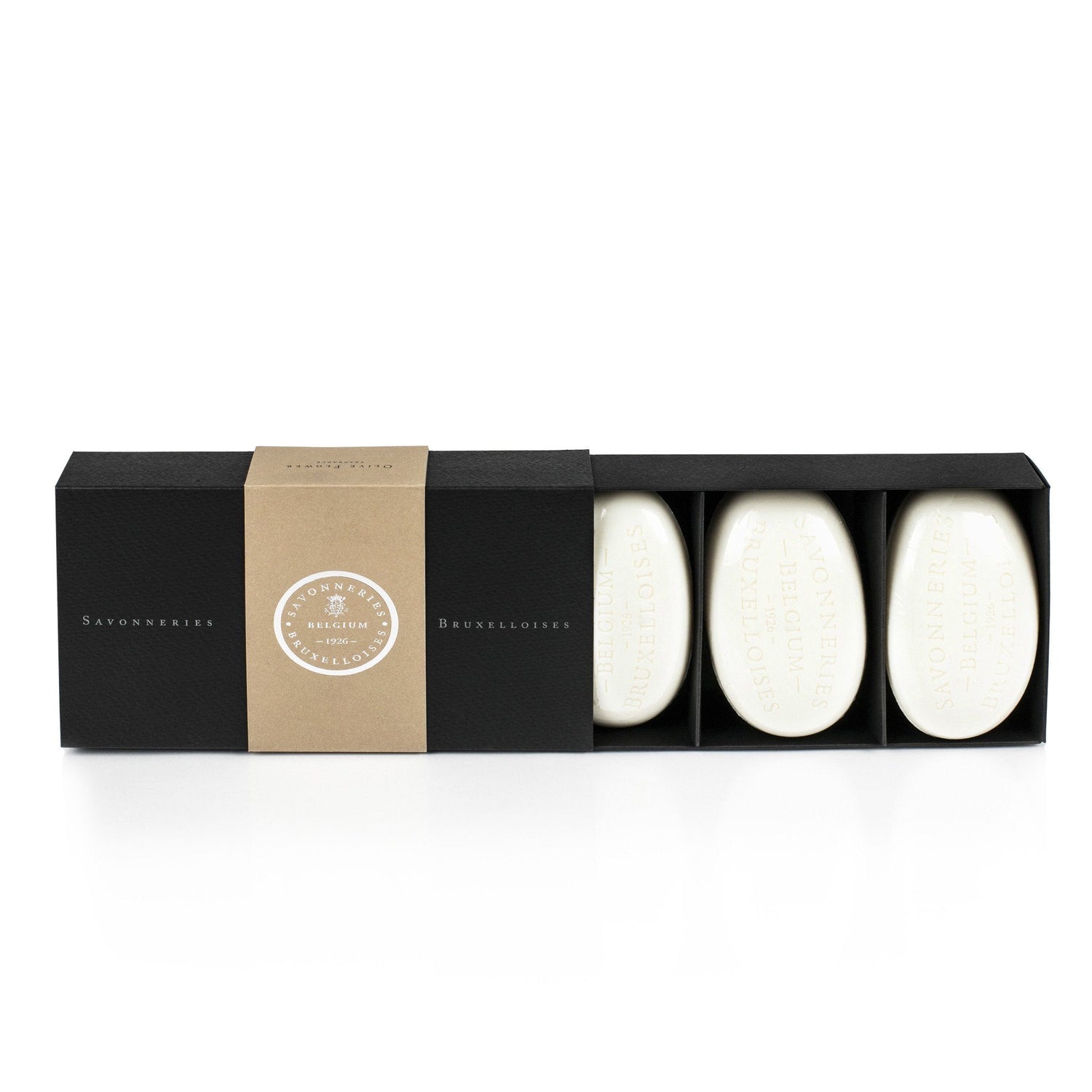 Savonneries Bruxelloises Exclusive Box, Olive Flower Body Soap Savonneries Bruxelloises
