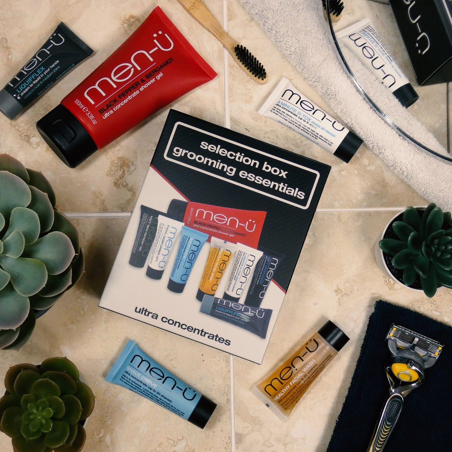 men-u Selection Box Grooming Essentials Men's Grooming Kit Men-U