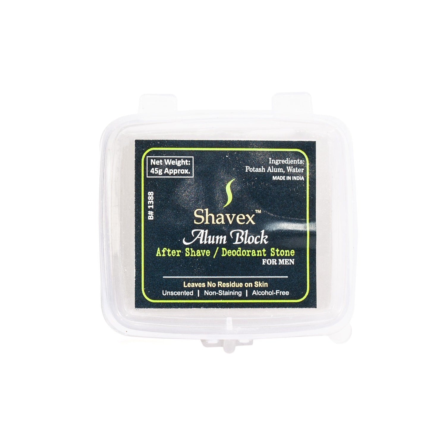 Shavex Alum Block with Storage Case, Travel Size Aftershave Remedies Other