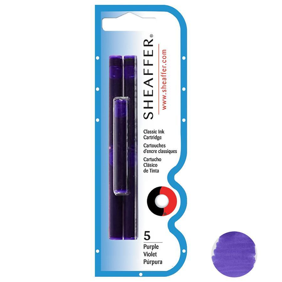 Sheaffer Skrip Fountain Pen Ink Cartridges, 5-pack Ink Refill Sheaffer Purple 