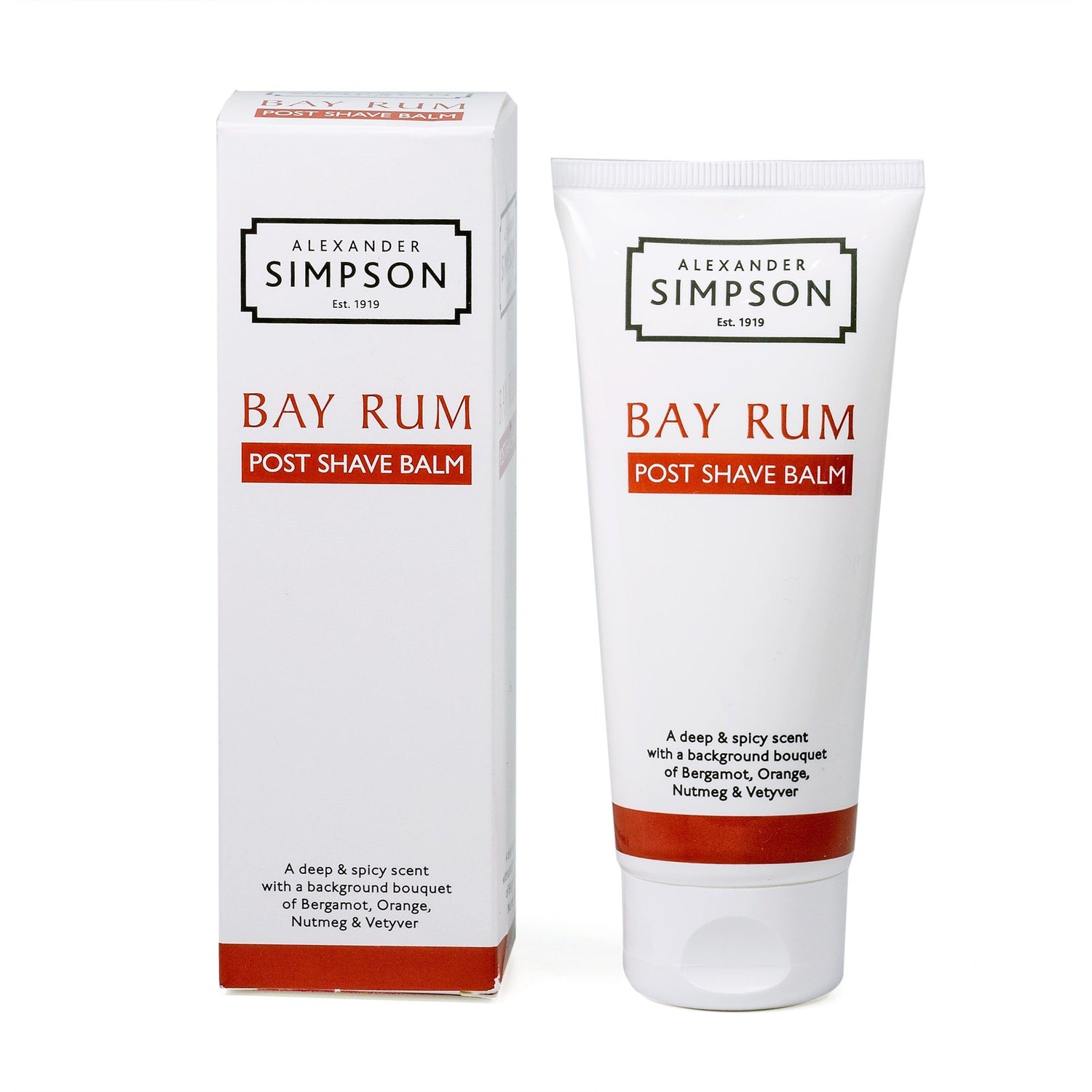 Alexander Simpson Post Shave Balm, Bay Rum Aftershave Balm Simpsons