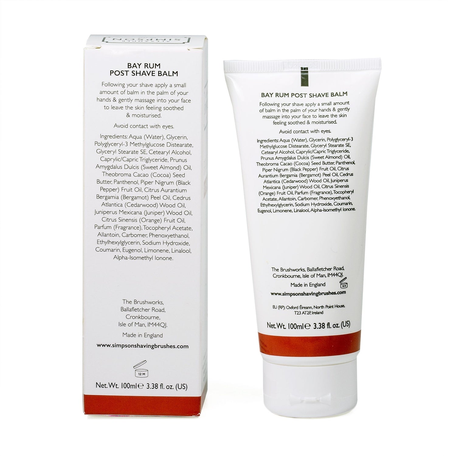 Alexander Simpson Post Shave Balm, Bay Rum Aftershave Balm Simpsons