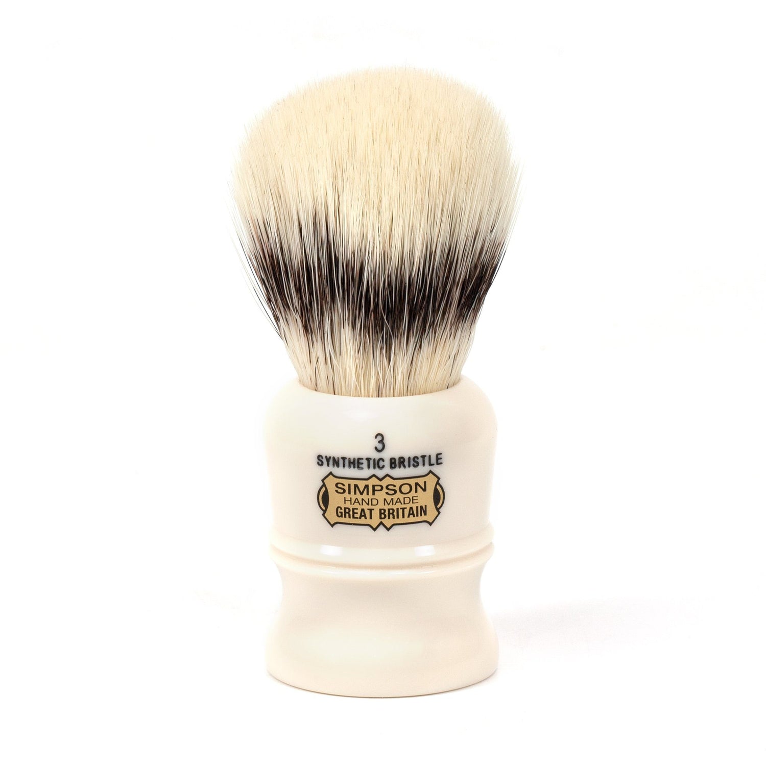 Simpsons Duke 3 Synthetic Shaving Brush, Faux Ivory Handle Synthetic Bristles Shaving Brush Simpsons