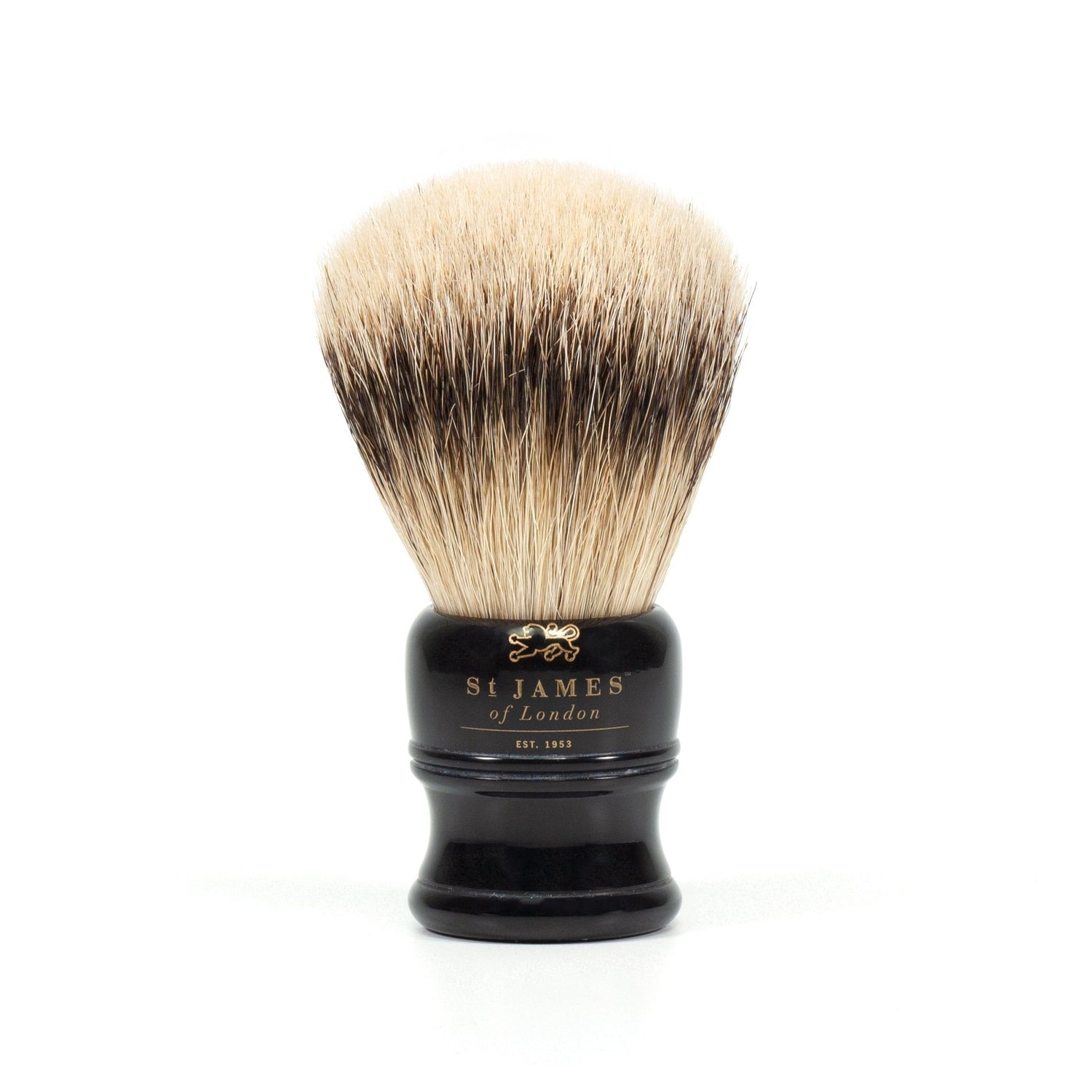 St. James of London Exclusive Silvertip Badger Shaving Brush, Black Badger Bristles Shaving Brush St. James of London Small