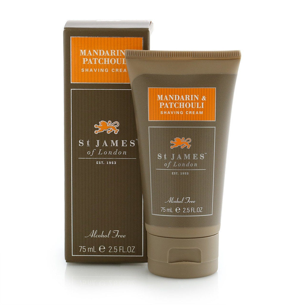 St. James of London Mandarin & Patchouli Shave Cream Shaving Cream St. James of London Tube: 2.5 fl oz (75 ml) 
