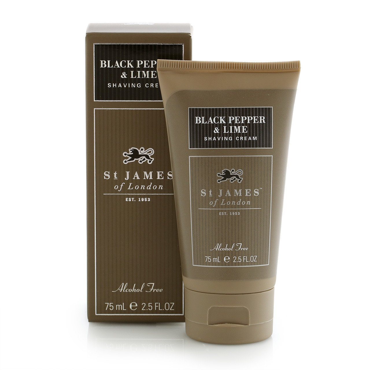 St. James of London Black Pepper & Lime Shave Cream Shaving Cream St. James of London Tube: 2.5 fl oz (75 ml)