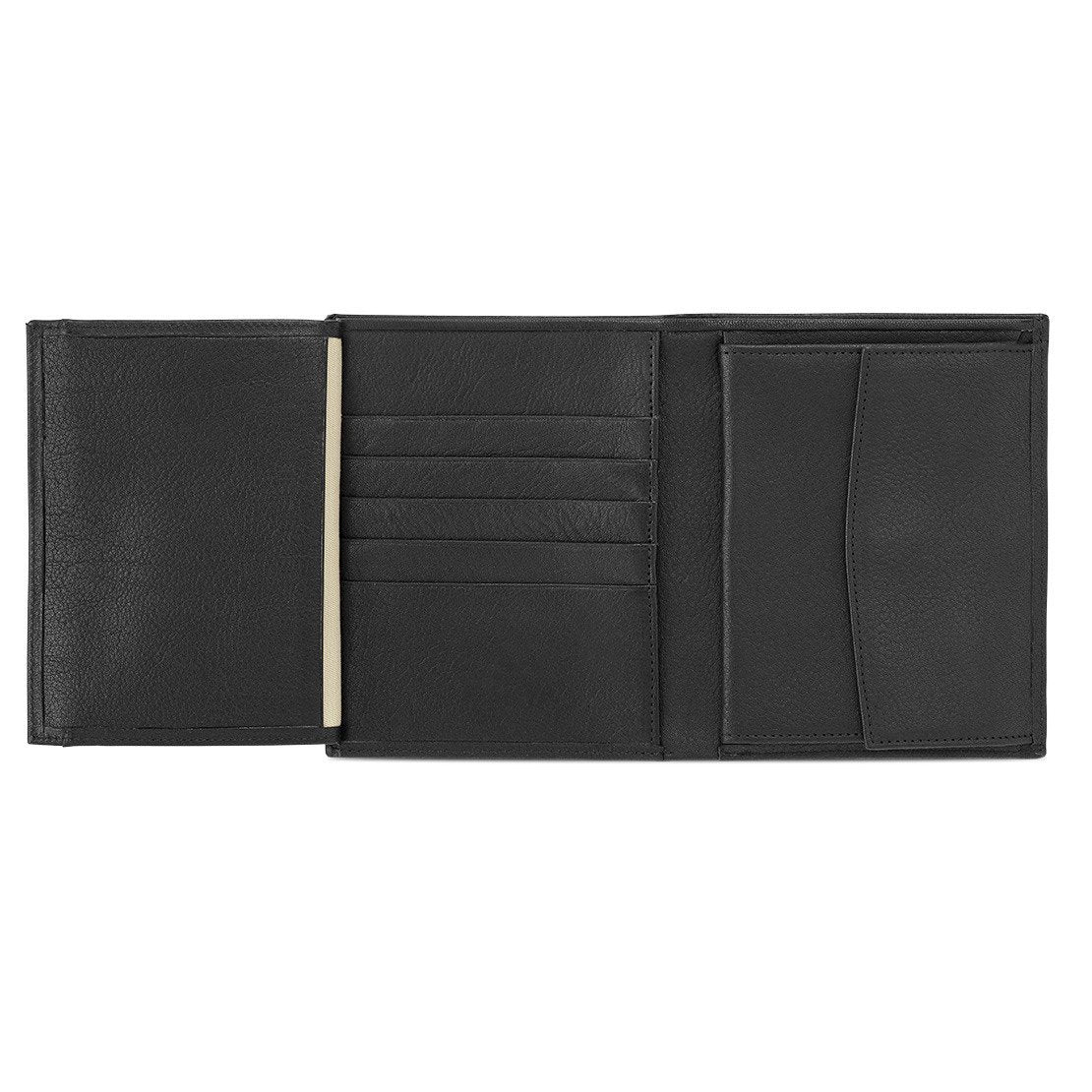 Sonnenleder “Donau” Vegetable Tanned Leather Dual Purpose Wallet Leather Wallet Sonnenleder Black