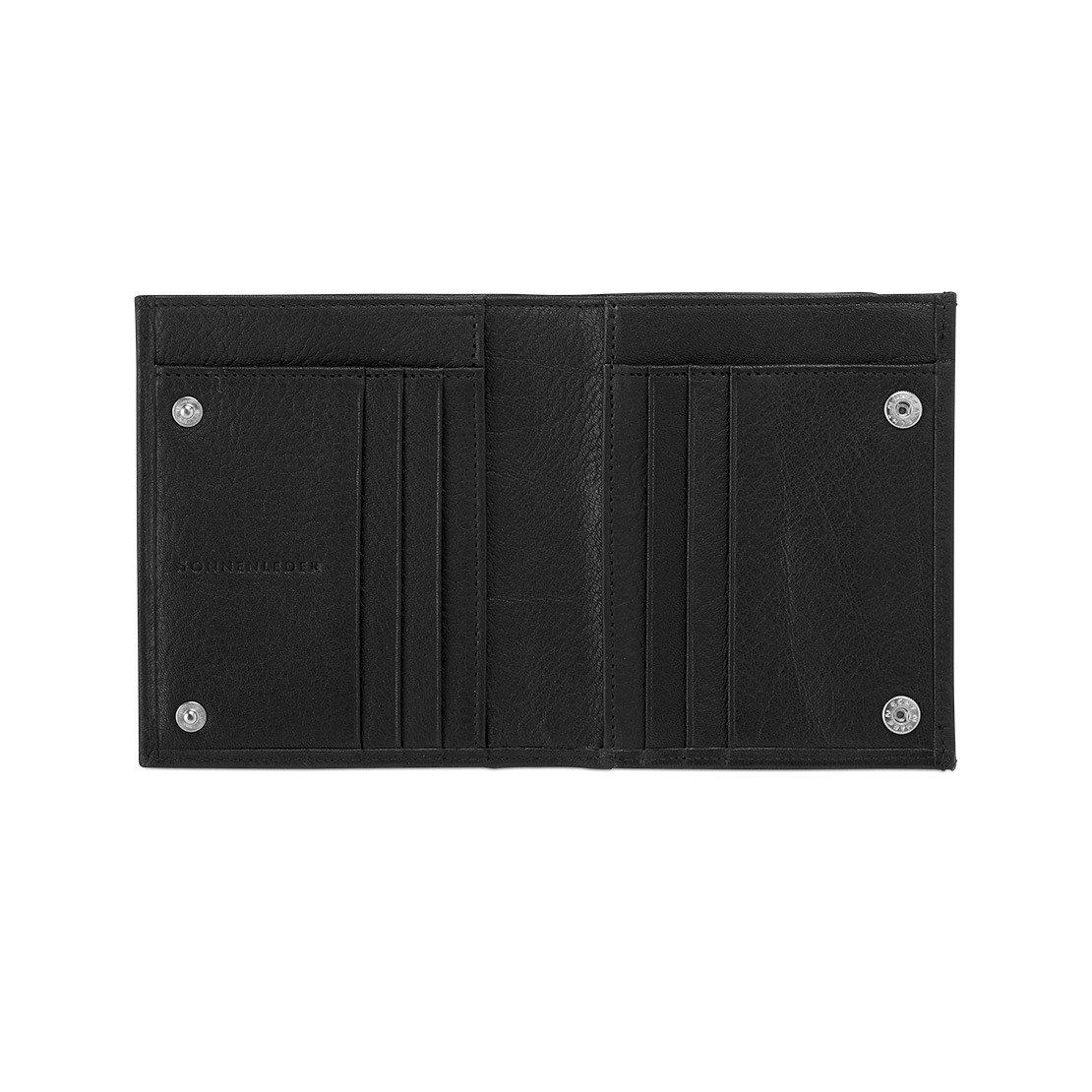 Sonnenleder “Wienfluss G” Vegetable Tanned Leather Wallet with Coin Purse Leather Wallet Sonnenleder Black
