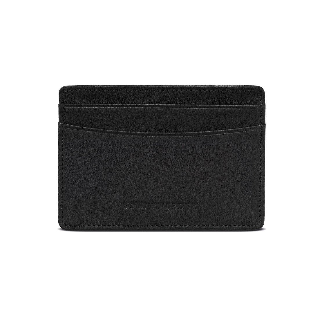 Sonnenleder “Ise” Vegetable Tanned Leather Credit Card Case Leather Wallet Sonnenleder Black
