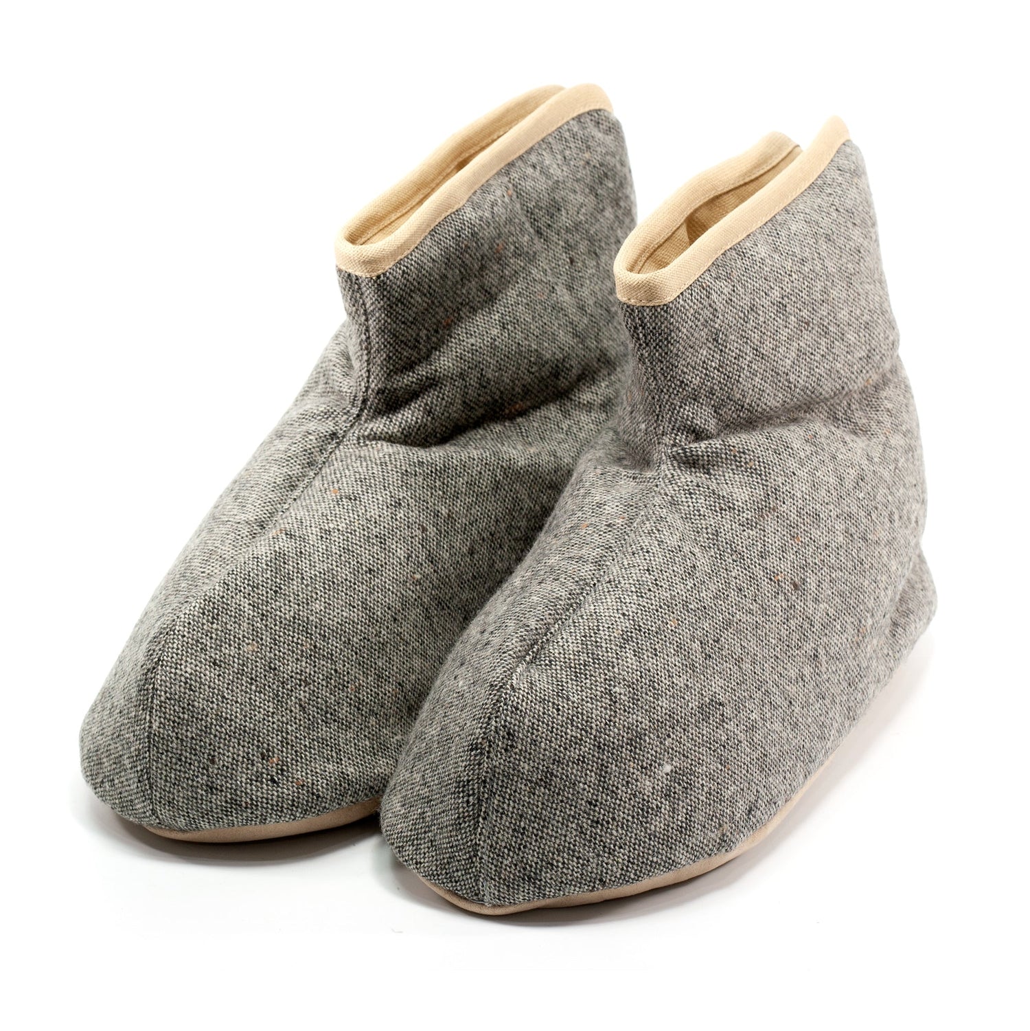 Sasawashi Wool Room Boots, Grey Spa Slippers Sasawashi