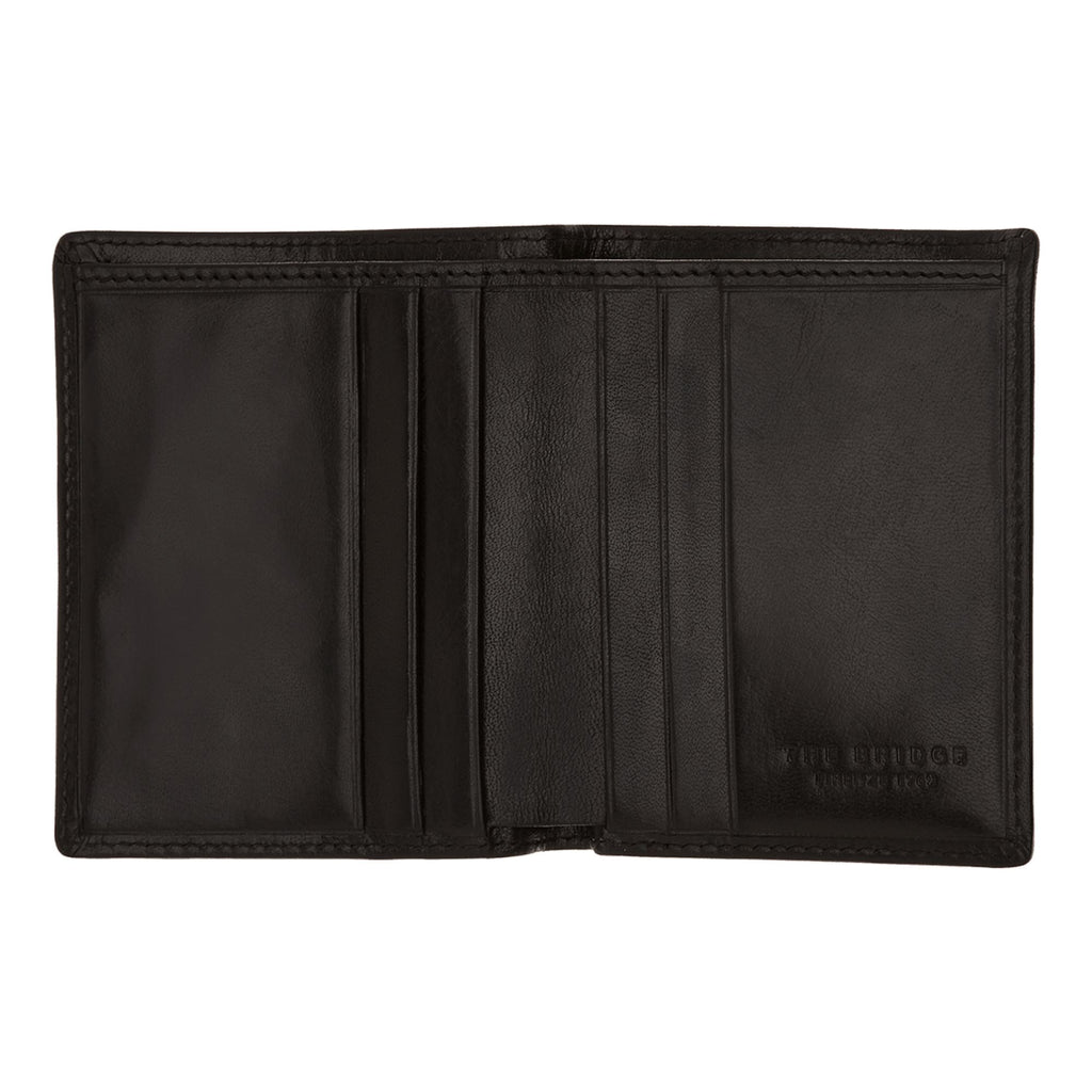 The Bridge Story Uomo Credit Card Holder with 4 CC Slots Leather Wallet The Bridge Black 