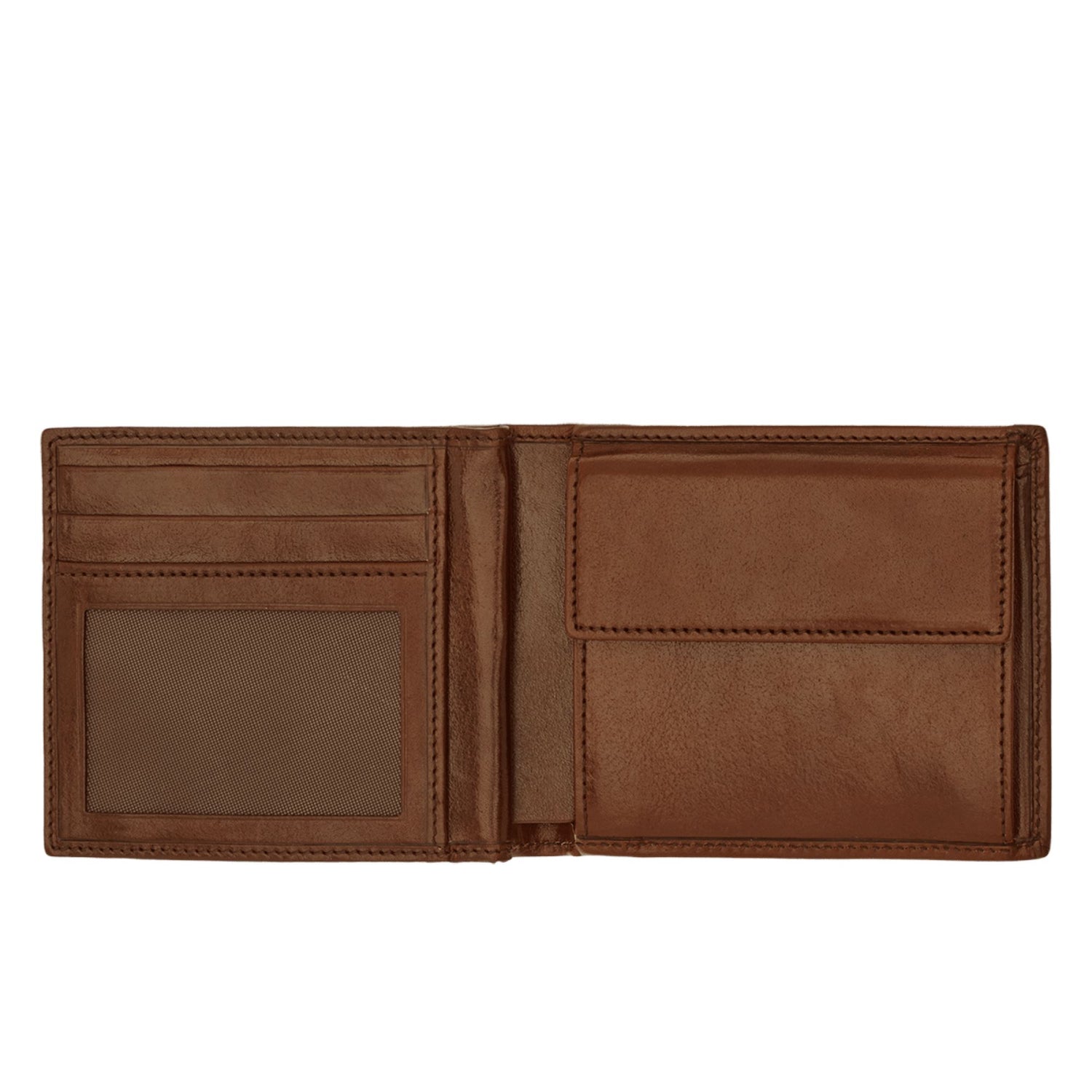 The Bridge Story Uomo Men's Wallet with 8 CC Slots and Coin Pouch Leather Wallet The Bridge Brown