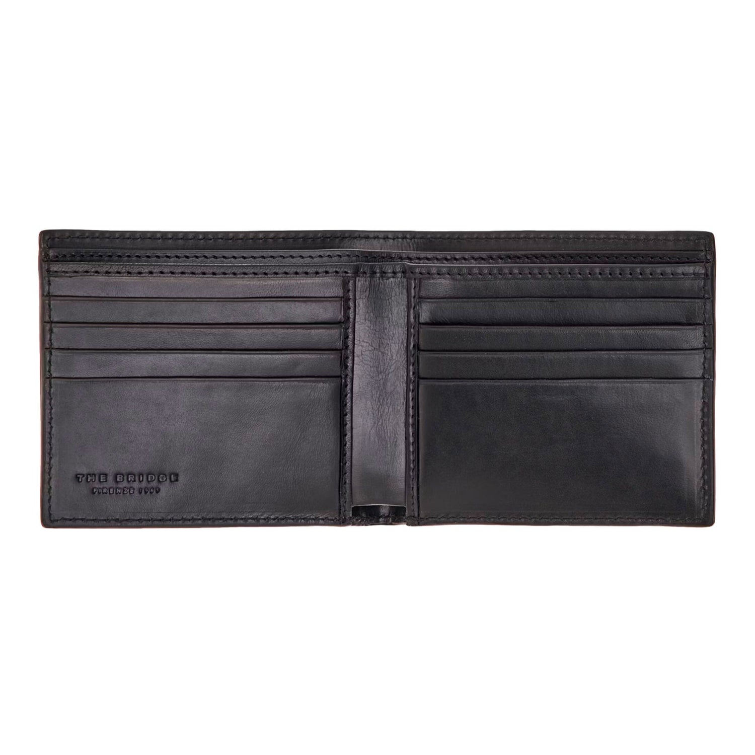 The Bridge Alberto Men's Wallet with 8 CC Slots Leather Wallet The Bridge Black