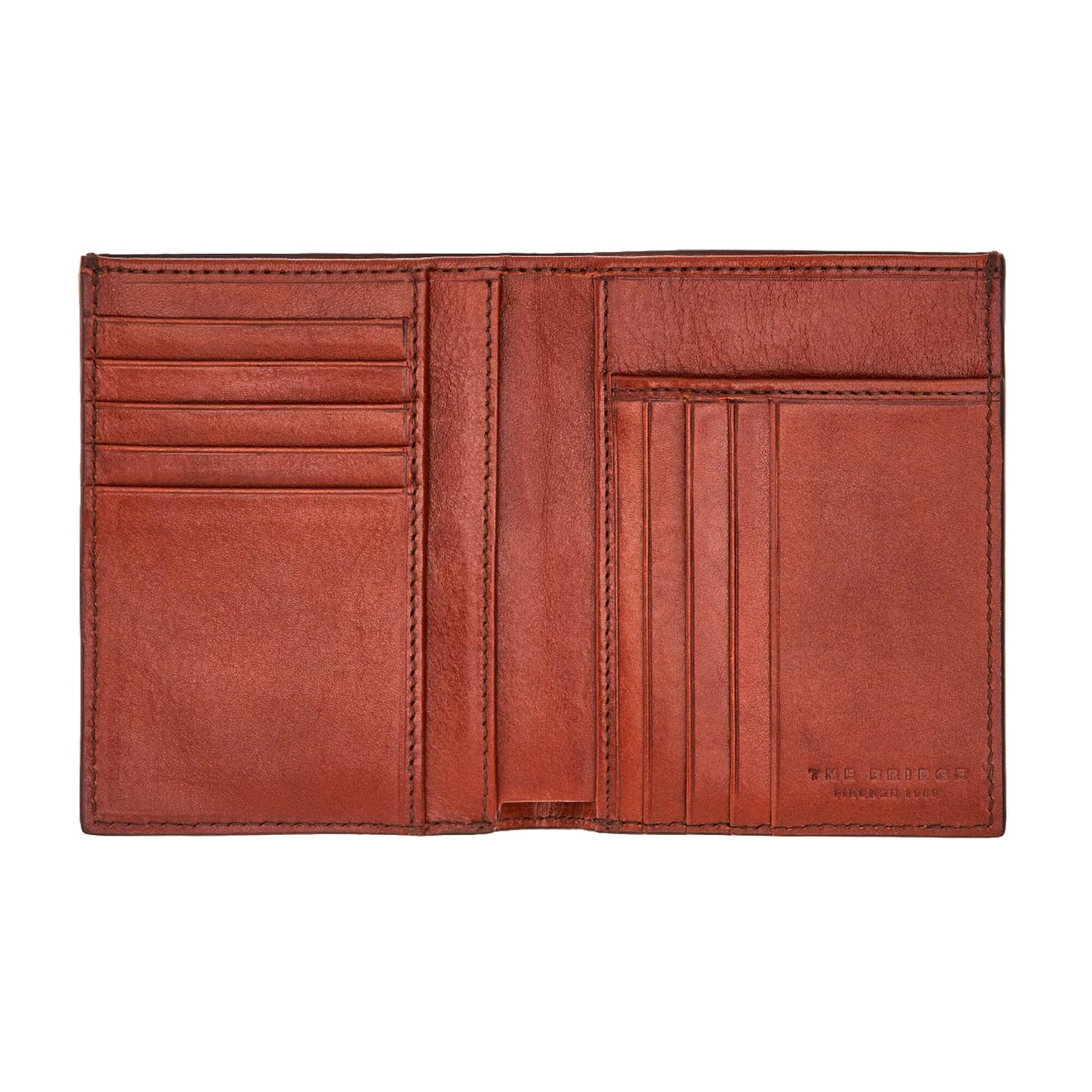 The Bridge Alberto Men's Wallet with 9 CC Slots Leather Wallet The Bridge Dark Brown