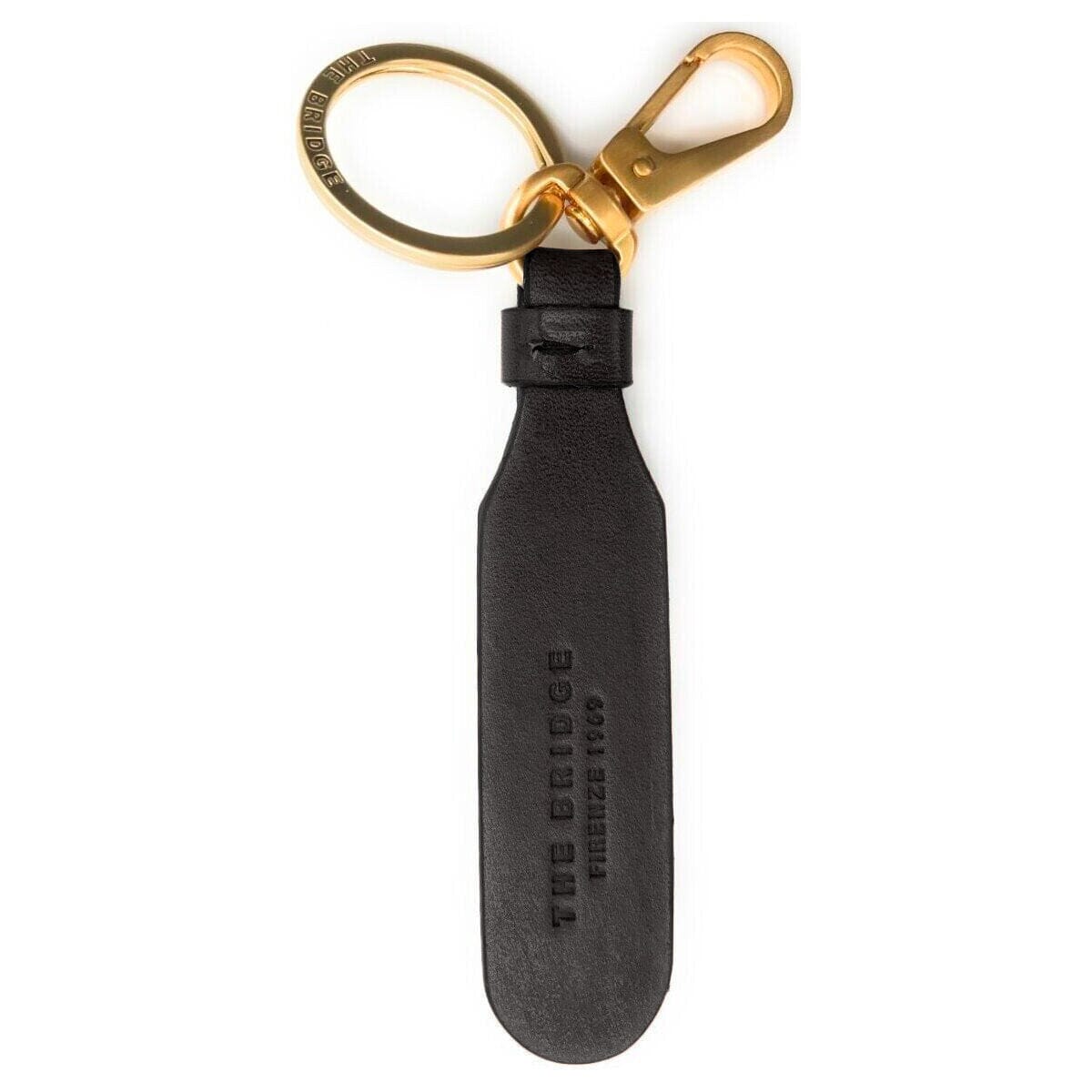 The Bridge Leather Key Ring with Mini Carabiner Hook Key Case The Bridge