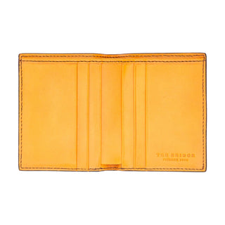 The Bridge Alberto Vertical Credit Card Holder with 8 CC Slots Leather Wallet The Bridge Corn Yellow 