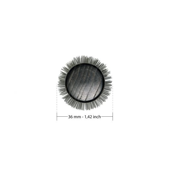 TEK Professional Antibacterial Ceramik Brush, Black Ash Wood Hair Brush TEK