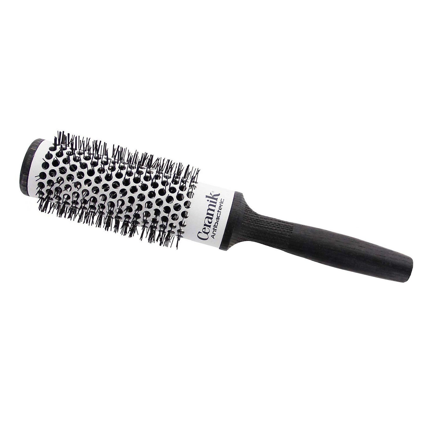 TEK Professional Antibacteric Ceramik Brush, Black Ash Wood Hair Brush TEK