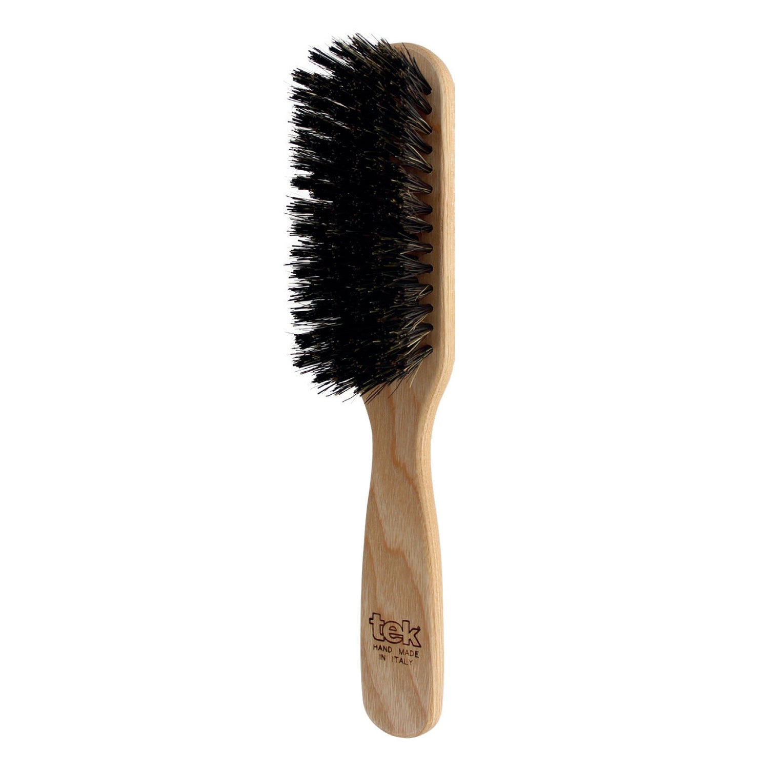 TEK Rectangular Ash Wood Hair Brush with Boar Bristles Hair Brush TEK