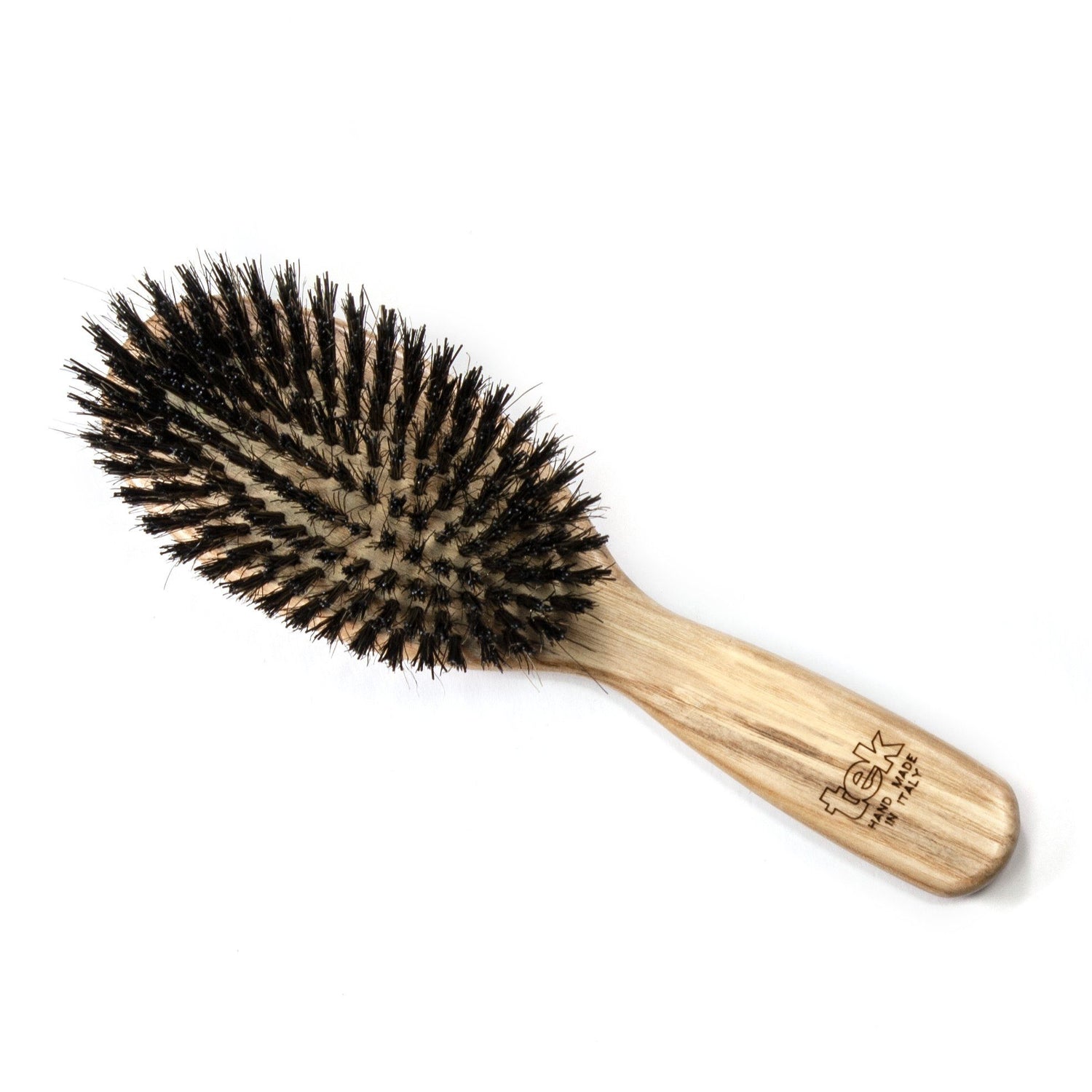 TEK Big Oval Ash Wood Hair Brush with Boar Bristles Hair Brush TEK
