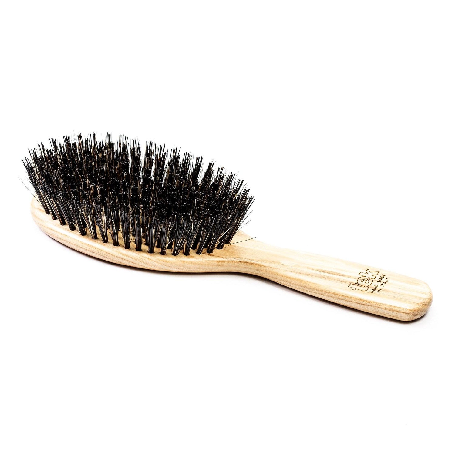 TEK Big Oval Ash Wood Hair Brush with Boar Bristles Hair Brush TEK