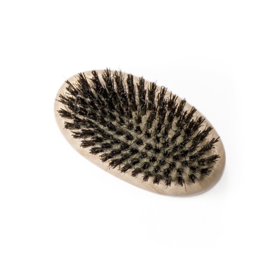 TEK Ash Wood Military Hair Brush with Boar Bristles Hair Brush TEK Small