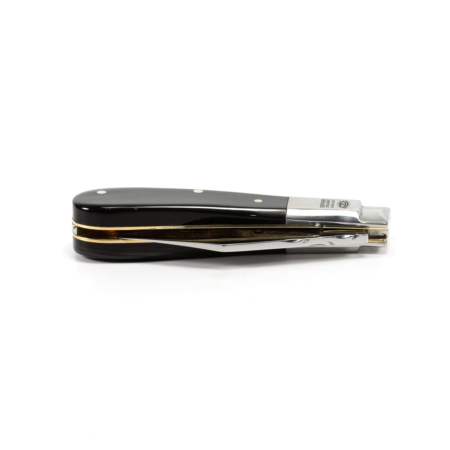 Taylor's Eye Witness Premier Collection Single Blade Barlow Pocket Knife with Worked Back, Buffalo Horn Pocket Knife Taylor's Eye Witness