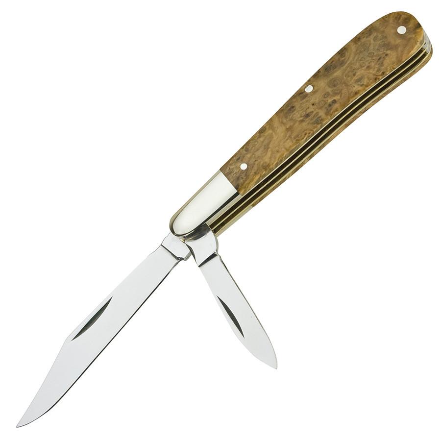 Taylor's Eye Witness Premier Collection Twin Blade Gents Clip Point Knife, Amboyna Burr Pocket Knife Taylor's Eye Witness