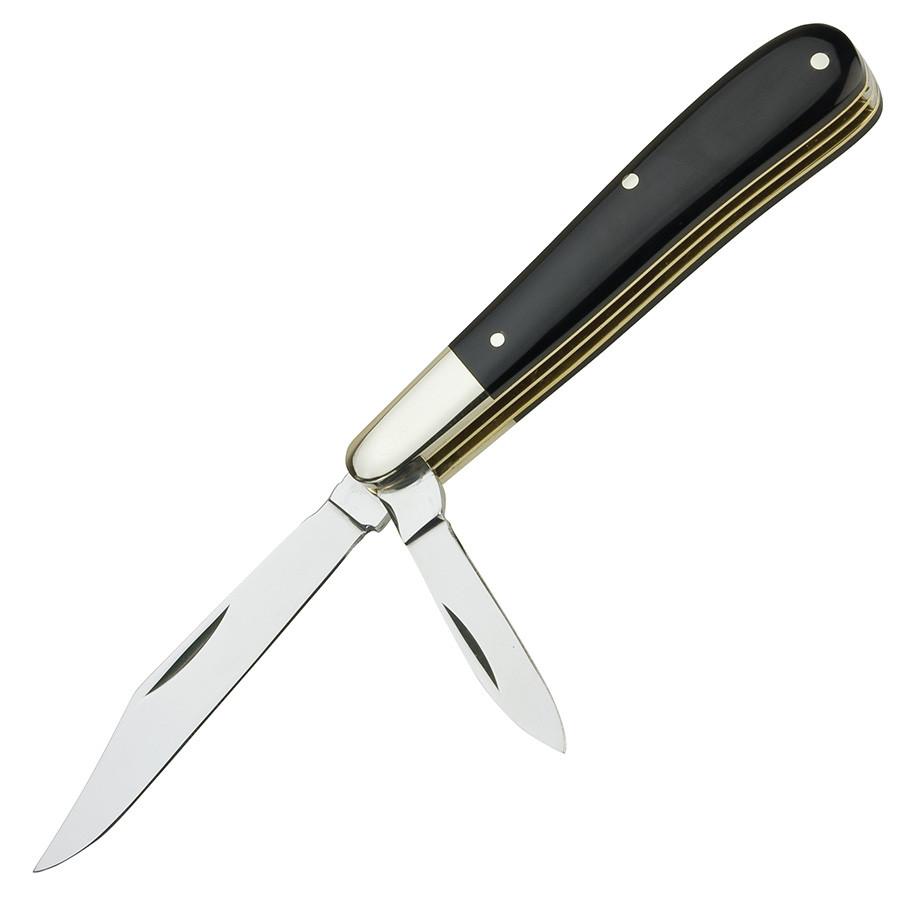 Taylor's Eye Witness Premier Collection Twin Blade Gents Clip Point Knife, Buffalo Horn Pocket Knife Taylor's Eye Witness