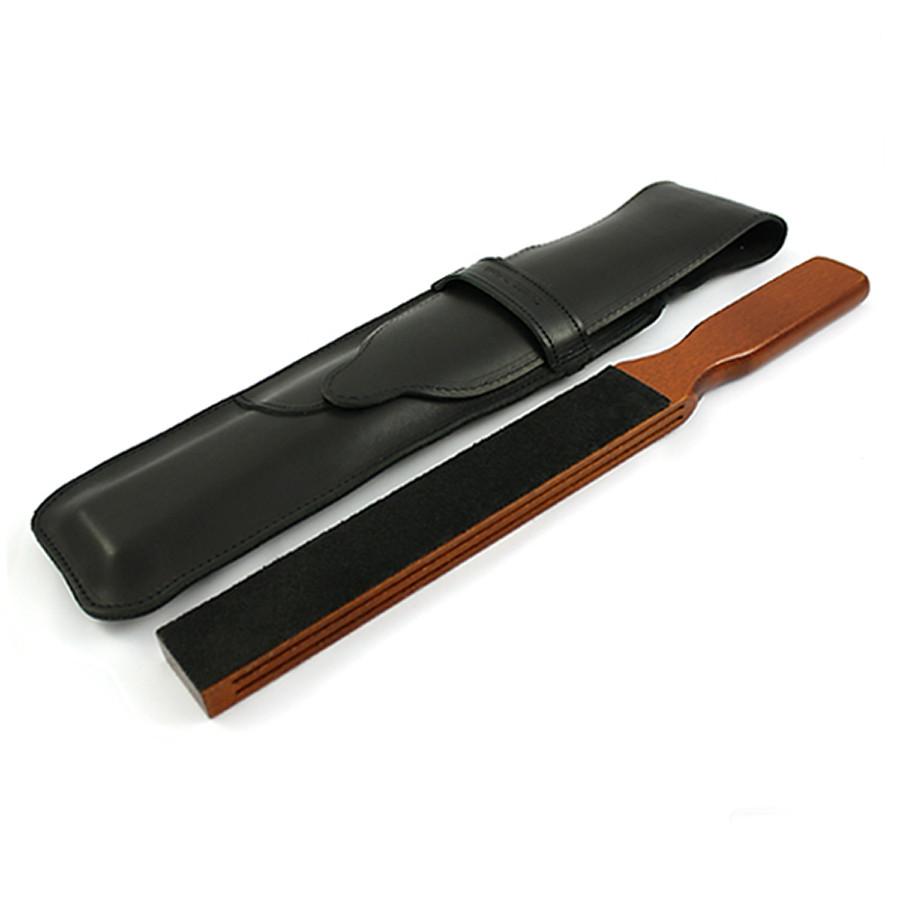 Thiers Issard Paddle Strop w Black Baragnia Leather Case Leather Strop Thiers Issard