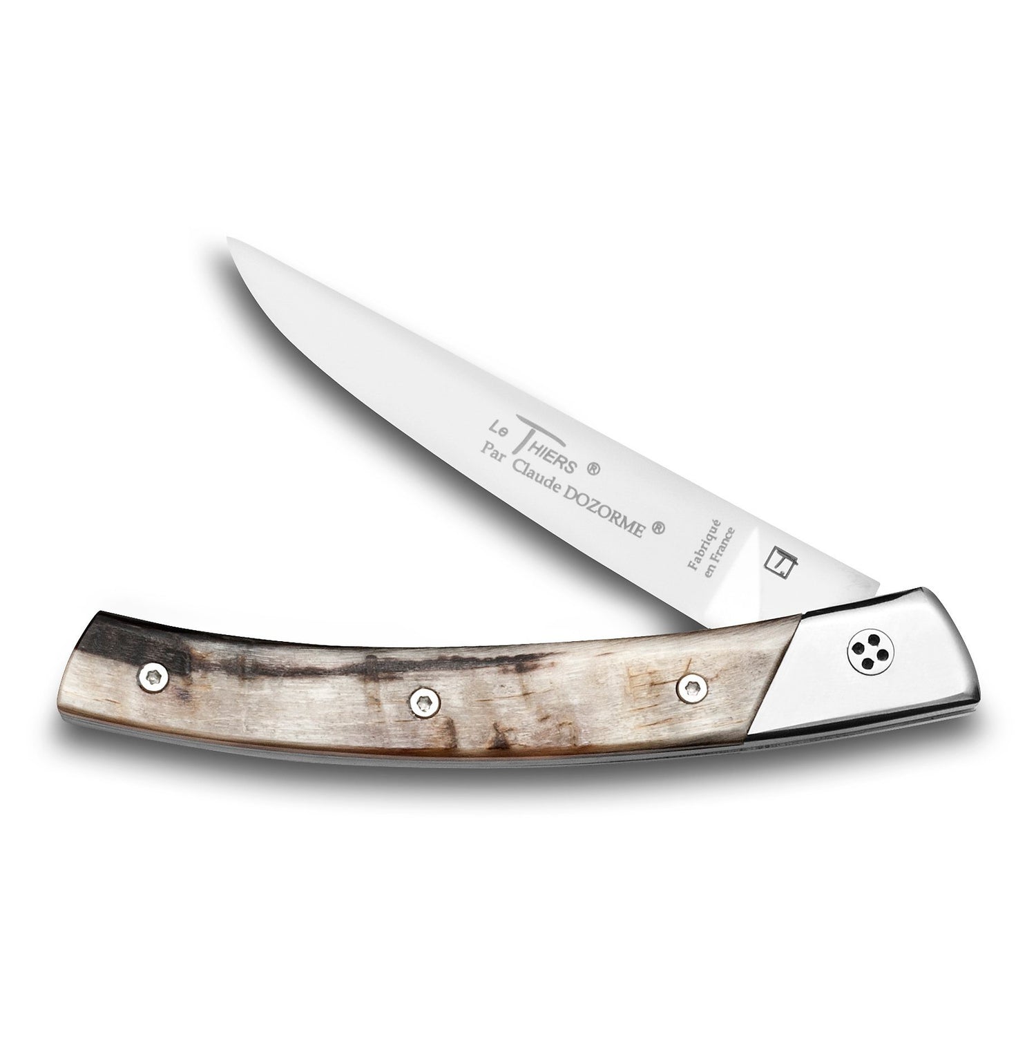 Claude Dozorme Le Thiers® Secret Pocket Knife, Ram Horn Handle Pocket Knife Claude Dozorme